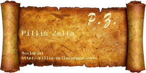 Pillis Zella névjegykártya